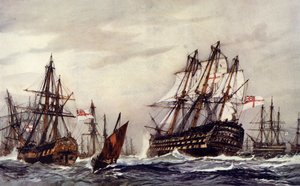 Bombarderos saludando la victoria, diciembre de 1805